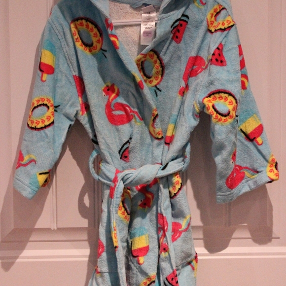3/$25 🏷 Pekkle Beach Terrycloth Robe Size 7/8 - Picture 2 of 3